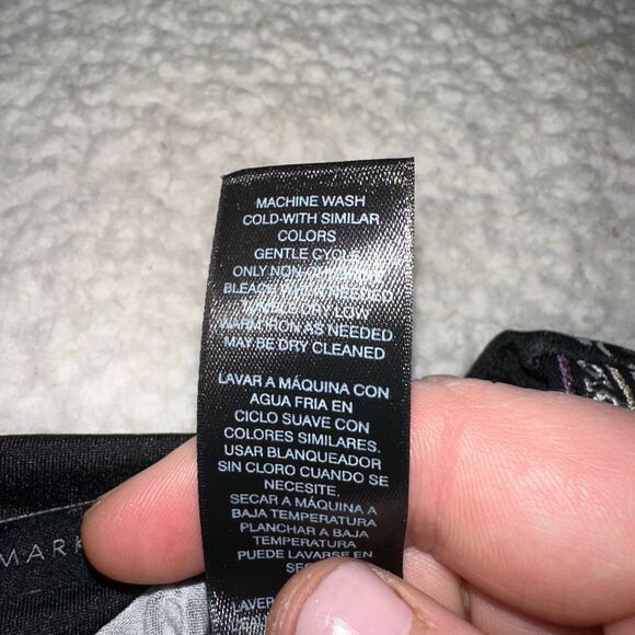 WHBM Womens Black Purple White Trellis Pattern Stretch Tunic Small EUC - Picture 7 of 11